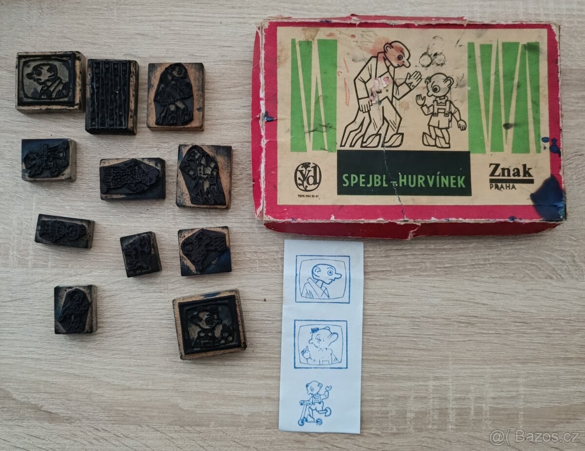 Prodám razítka Spejbl a Hurvinek