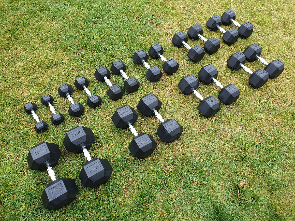 jednoručky činky - HEXA - sada 290kg