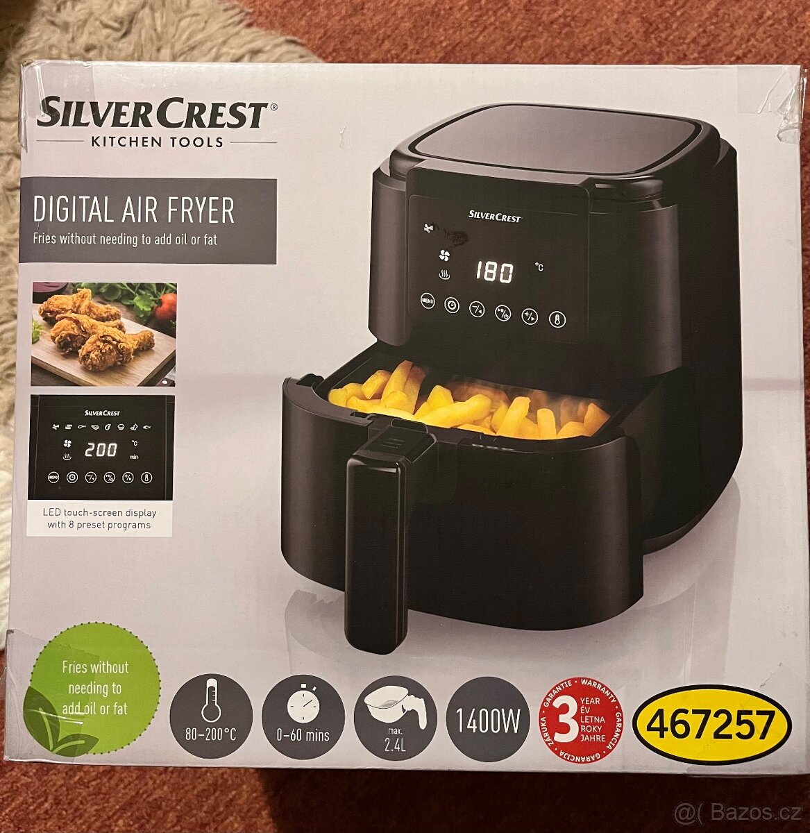 Digitální horkovzdušná fritéza SHFD 1400 C1 nová nepoužitá