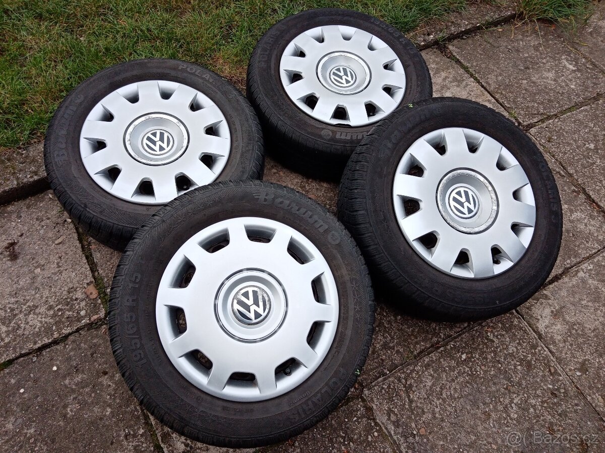 Zimní kola 15ky 5x112 pneu 80% Vw Seat Škoda Audi - dobírka