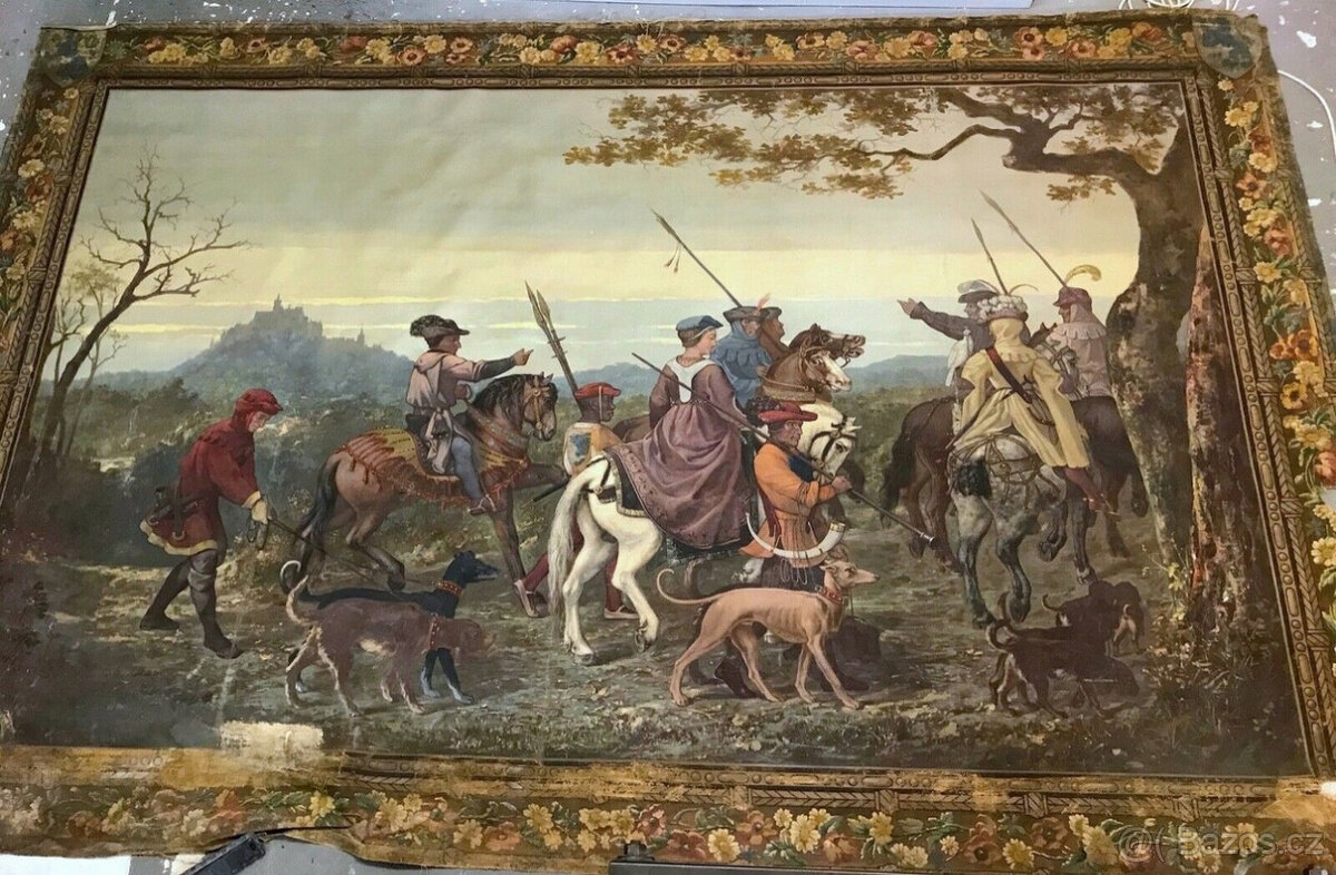 Monumentální malba z bývalého majetku šlechtické rodiny Solm