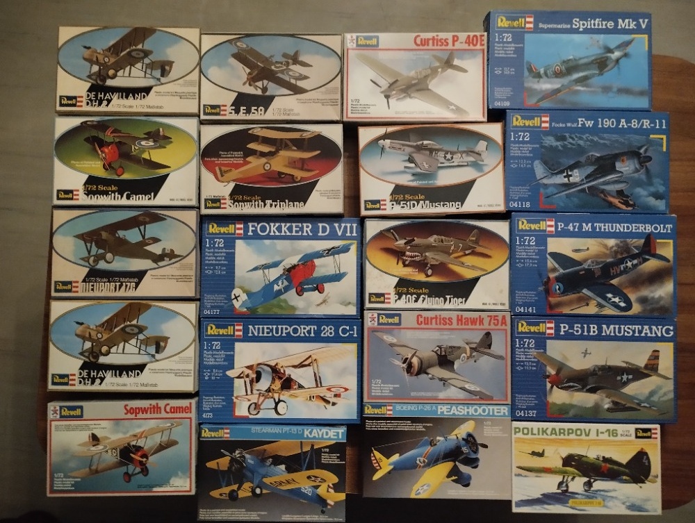 Modely letadel, REVELL, plastové stavebnice.