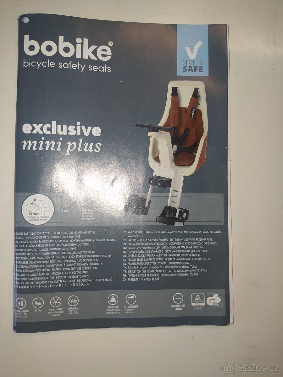 Dětská přední sedačka Bobike na kolo