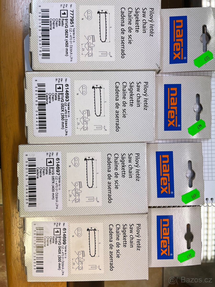 Řetězy k pile NAREX různé délky