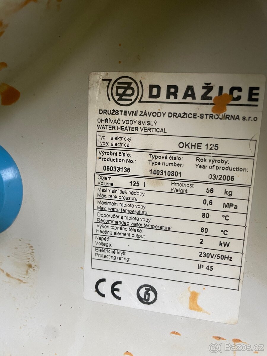 Bojler - Dražice - ZDARMA