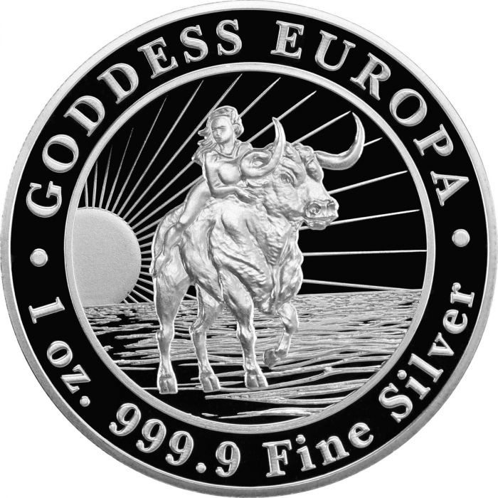 Stříbrné mince Goddess Europa 1oz.