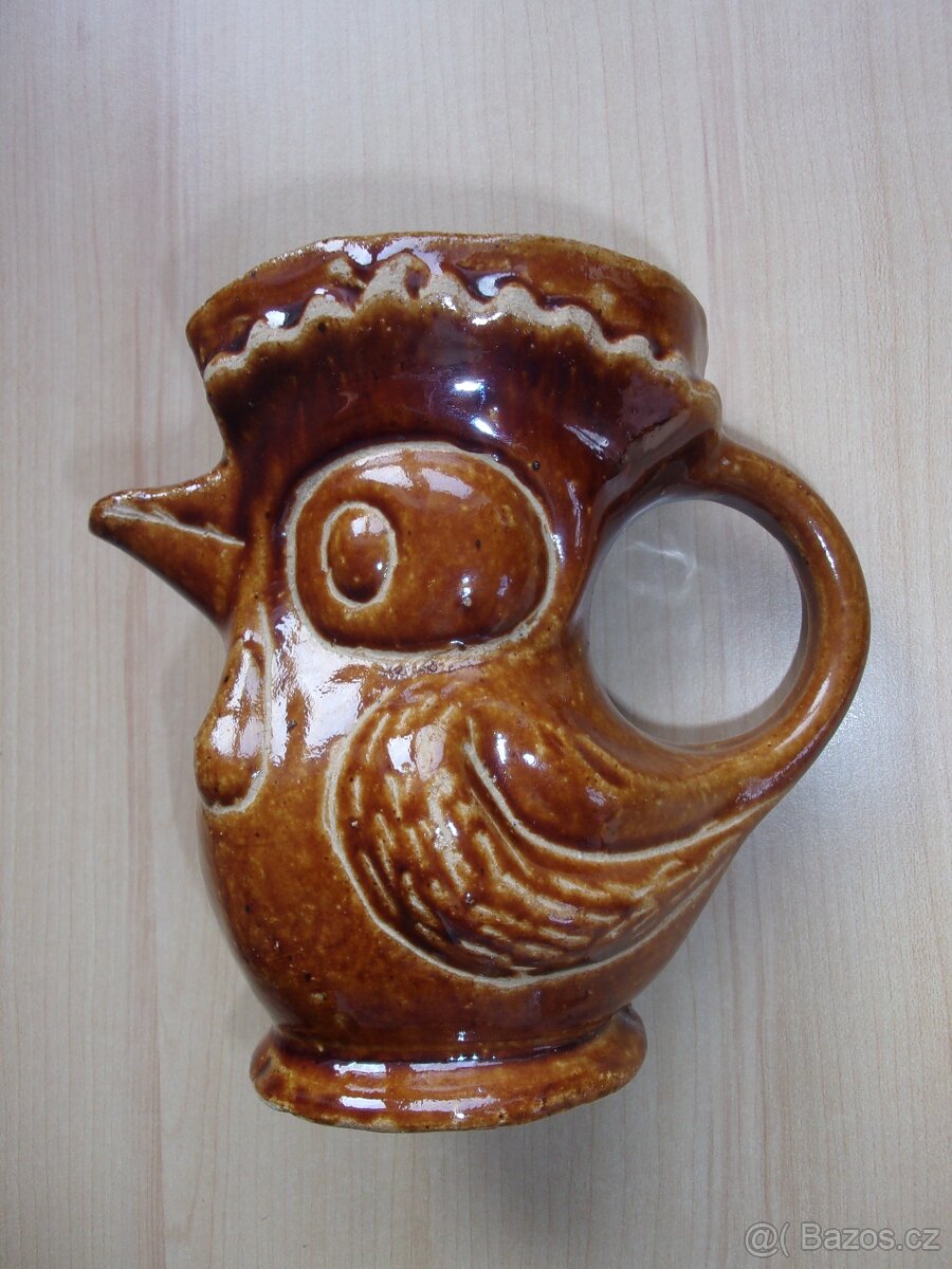 STARÝ KERAMICKÝ DŽBÁN - KOHOUT - DITMAR URBACH? MB ZNOJMO?