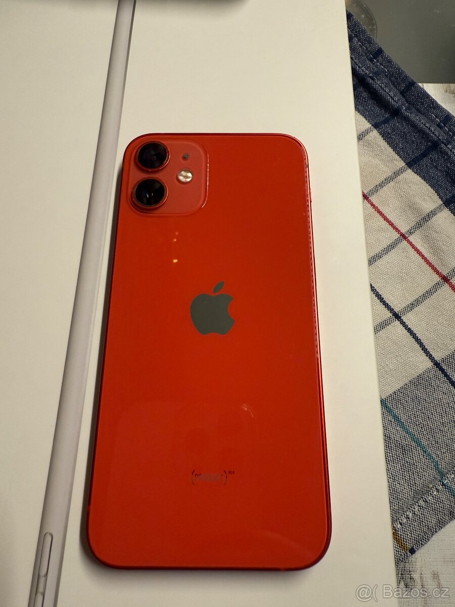 iPhone 12 mini, RED, 128GB, krabička, super stav
