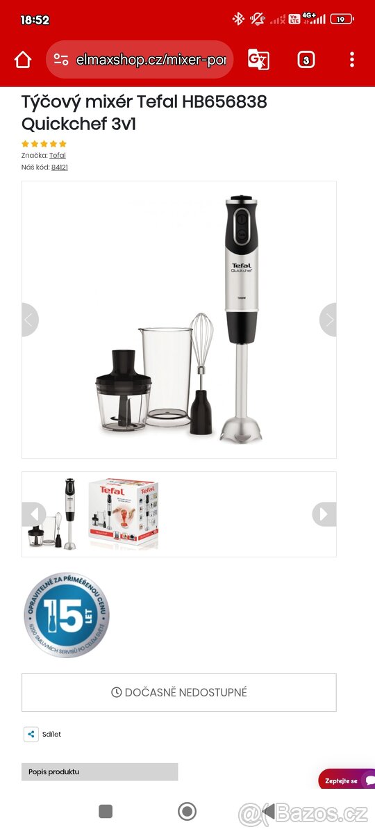 Tyčový mixér Tefal