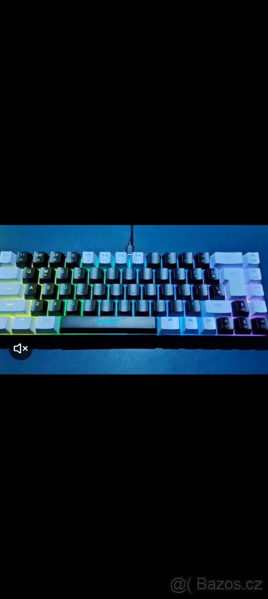HXSJ Herní klávesnice RGB černo-bílá