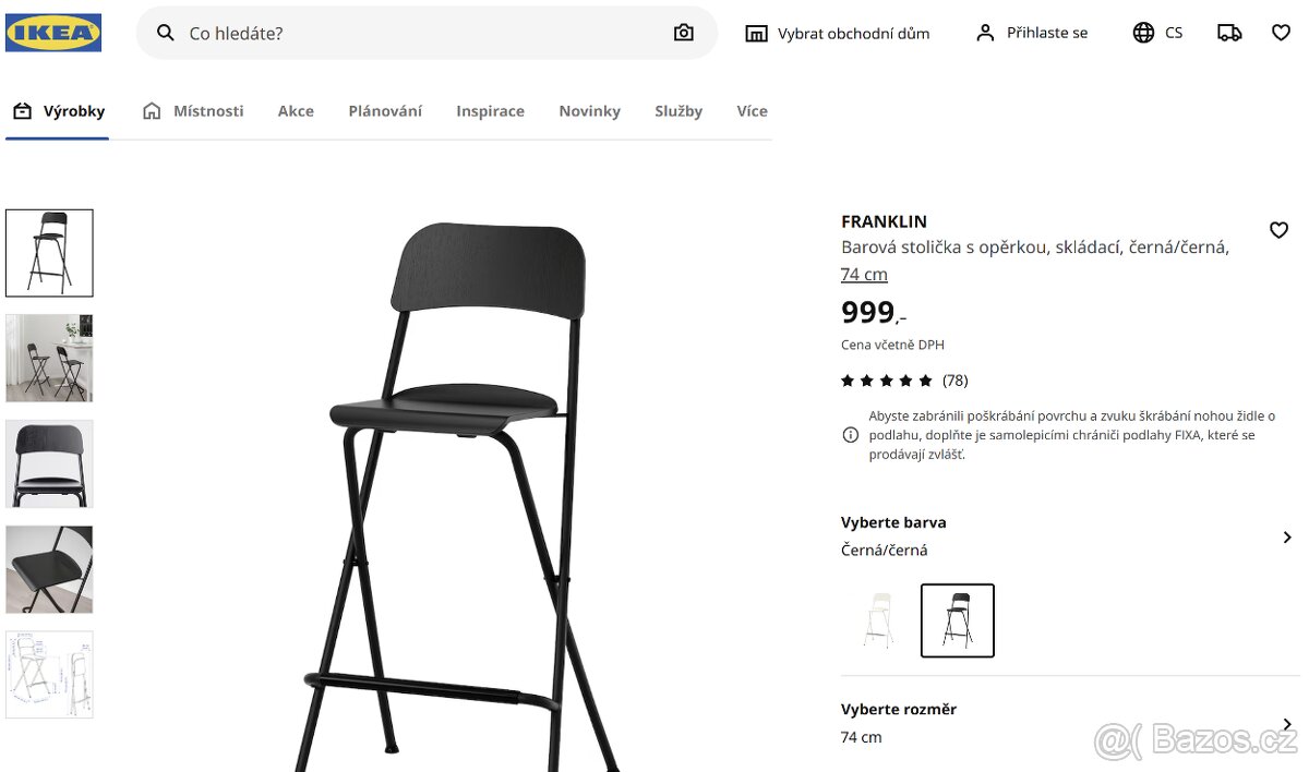 Barová stolička IKEA FRANKLIN