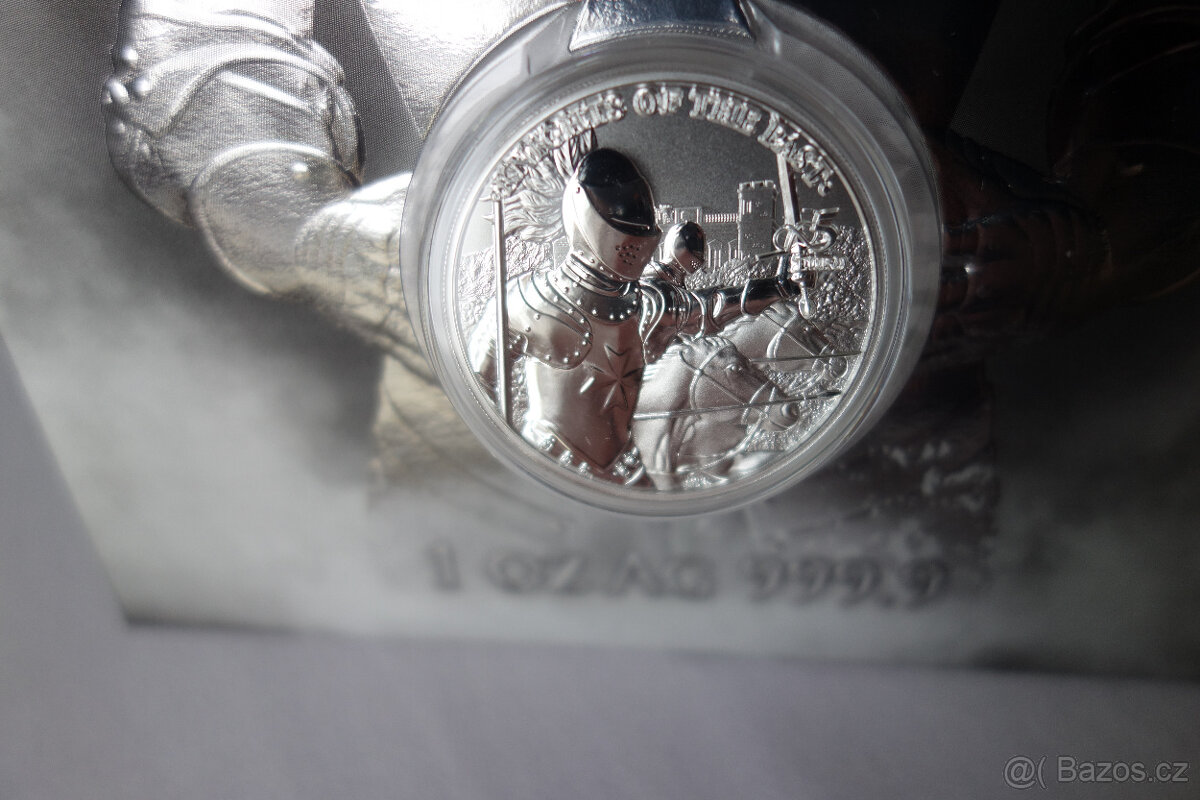Investiční stříbro: 2x 1 oz mince Maltský rytíř 2021 + 2022