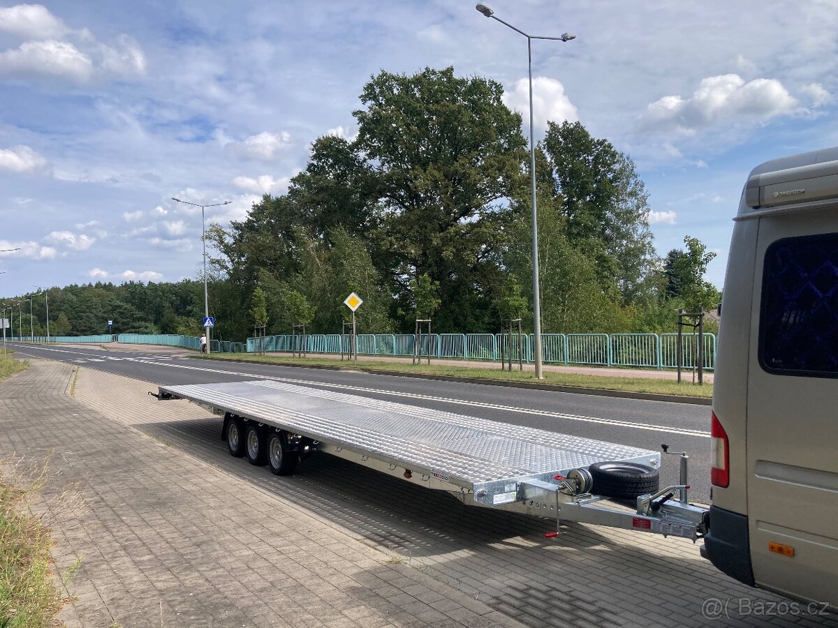 Půjčovna Dvojvlek Double vlek Dvojplato autopřepravník 9x2,1