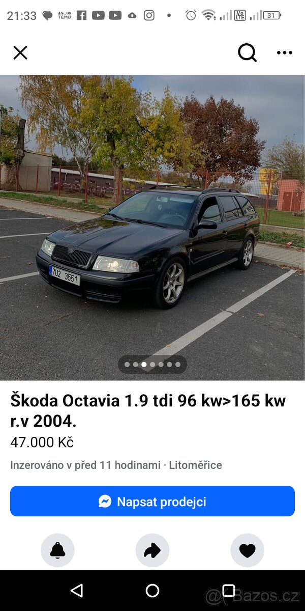 Koupím škoda Octavia 1.9tdi