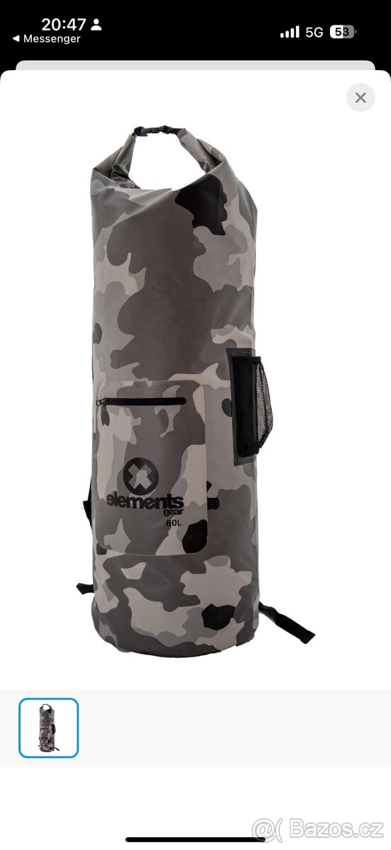 Vodácký vak Element 80 l nový