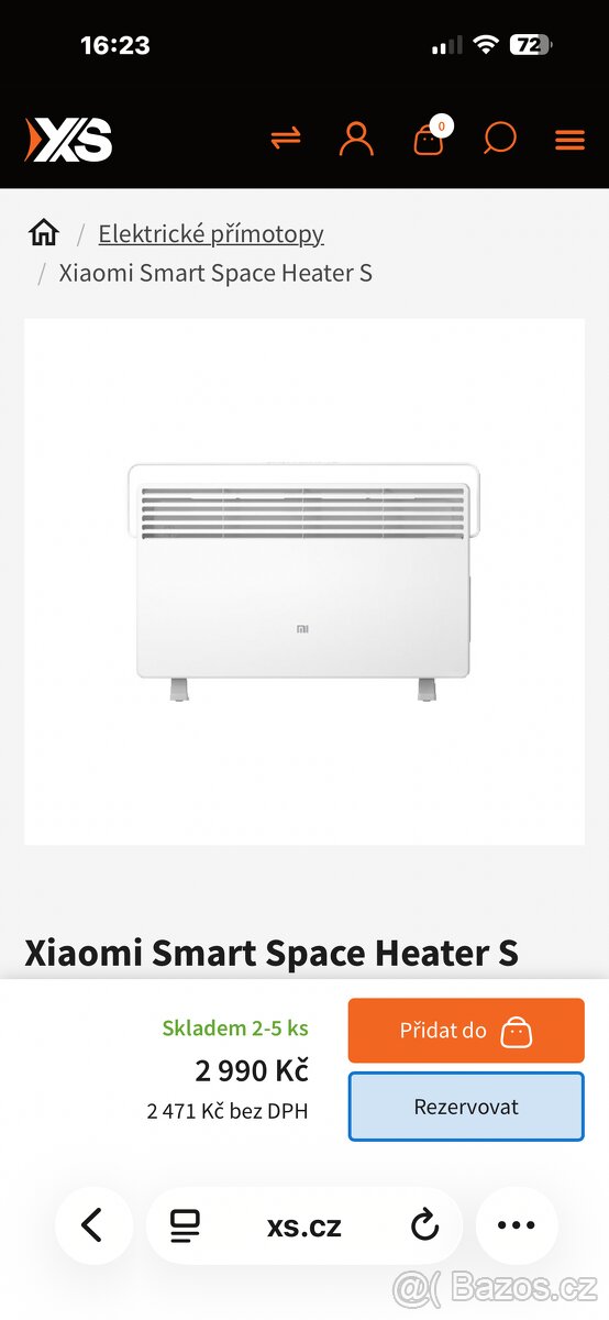 Přímotop elektricky xiaomi