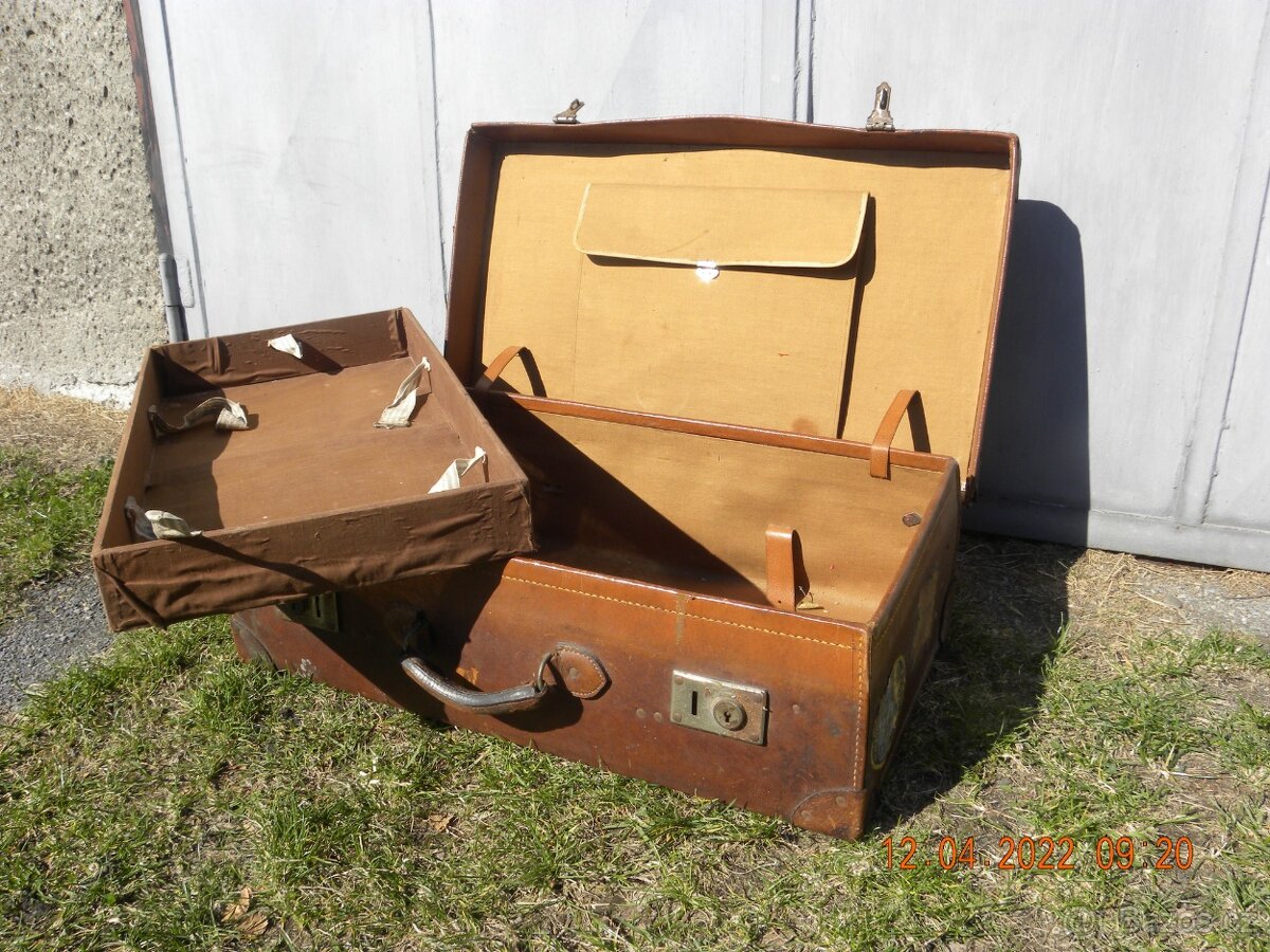 Prodám kožený cestovní kufr