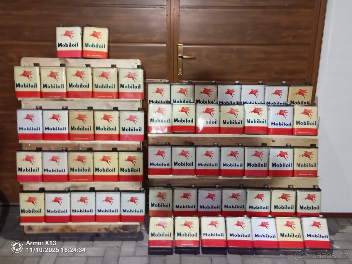 stará plechovka Mobiloil Paegas 2l