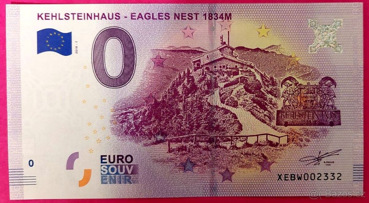 0 euro bankovka ORLÍ HNÍZDO- EAGLES NEST 2018-1