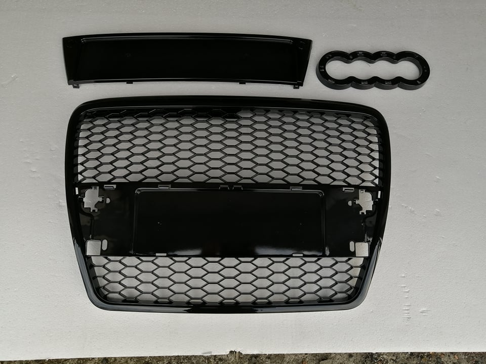 Přední maska AUDI A6 C6 RS TYPE 04-08 Černá/Lesklá.