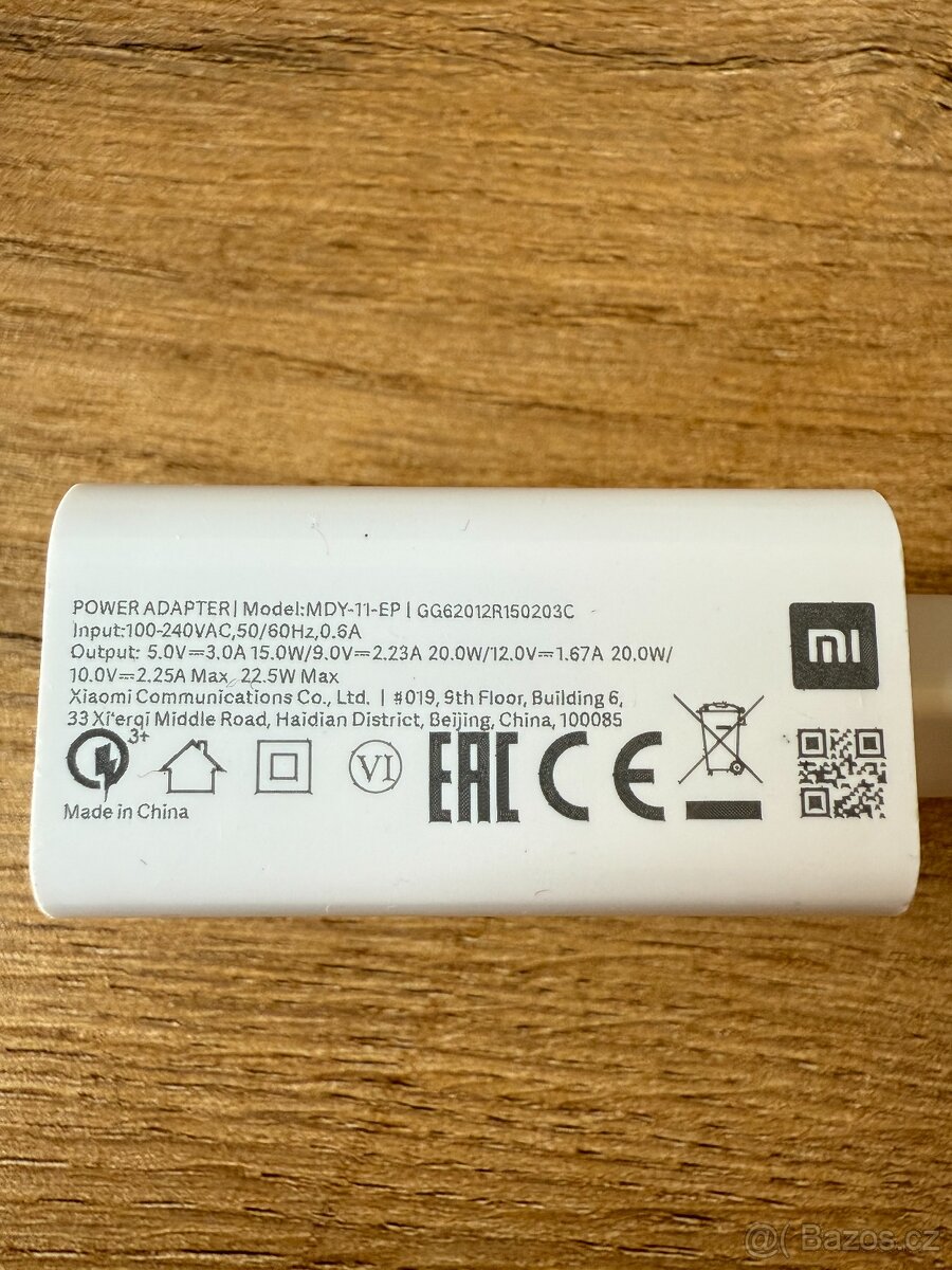 Originální nabíječka XIAOMI 22.5W