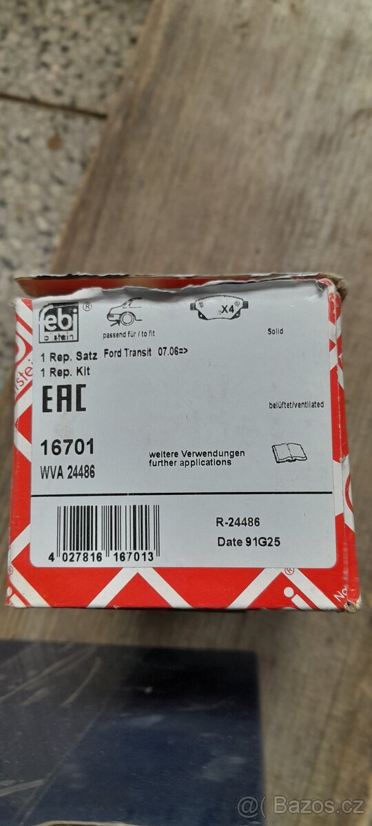 Brzdové destičky Ford