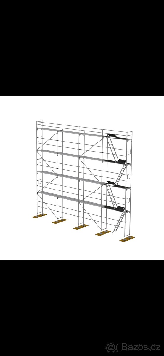 Prodám použité lešení L73(layher,alfix) sestava 124,8m2