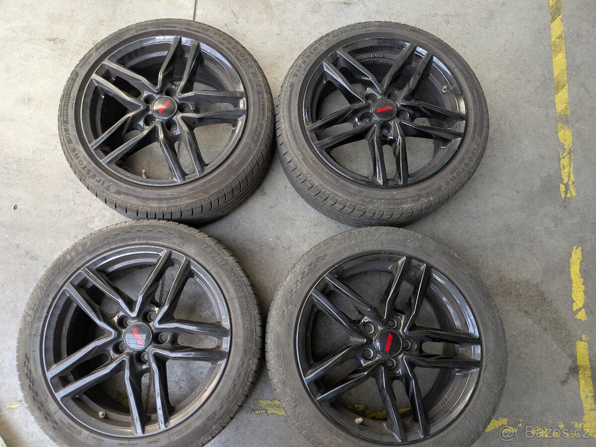 Prodám ALU kola 17 + pneu 205/50R17 93W