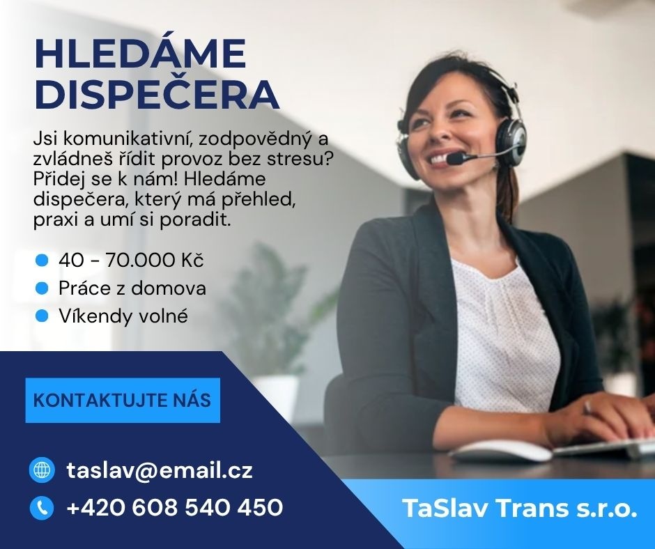 Dispečer vnitrostátní dopravy - home office, volné víkendy