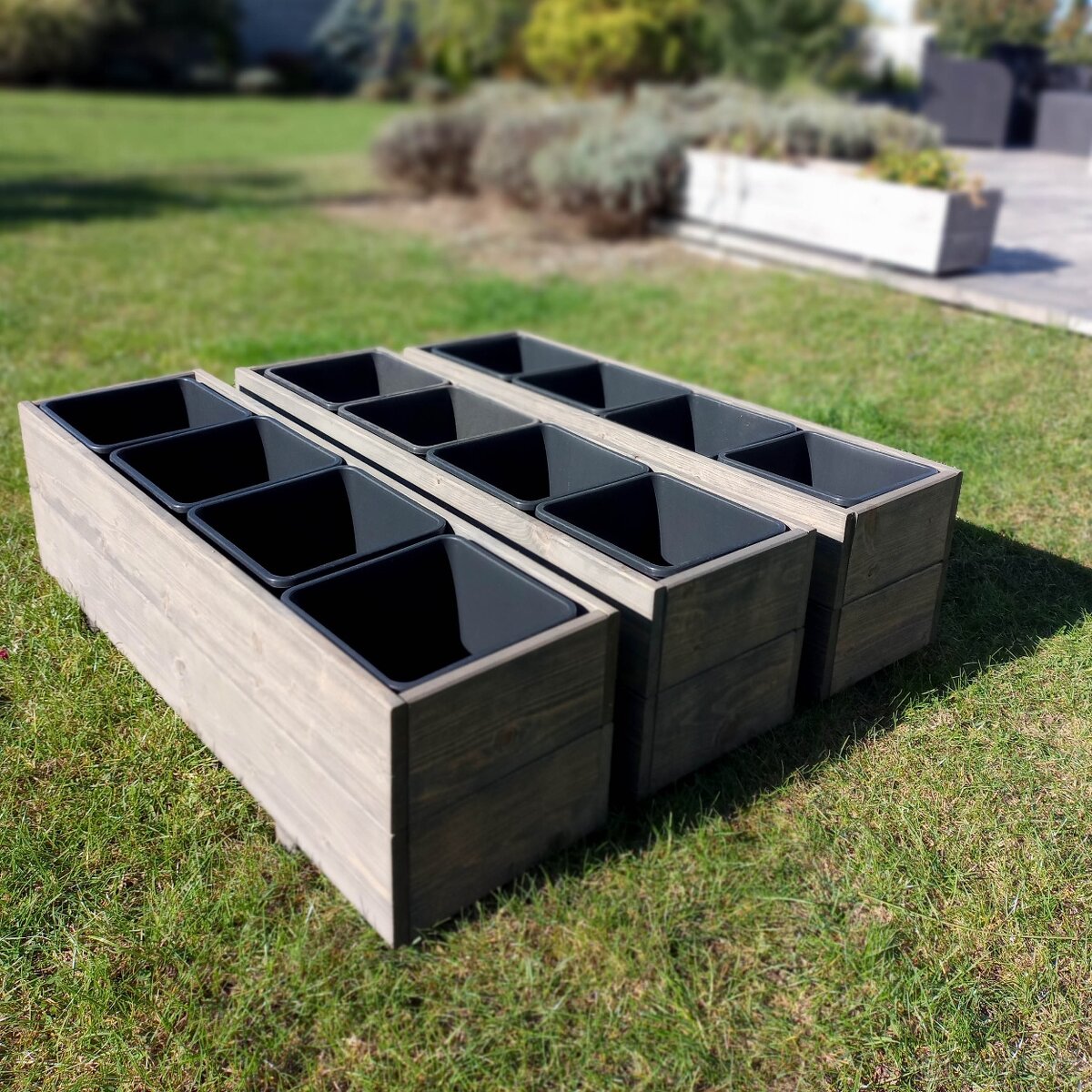 Dřevěné truhlíky 105cm