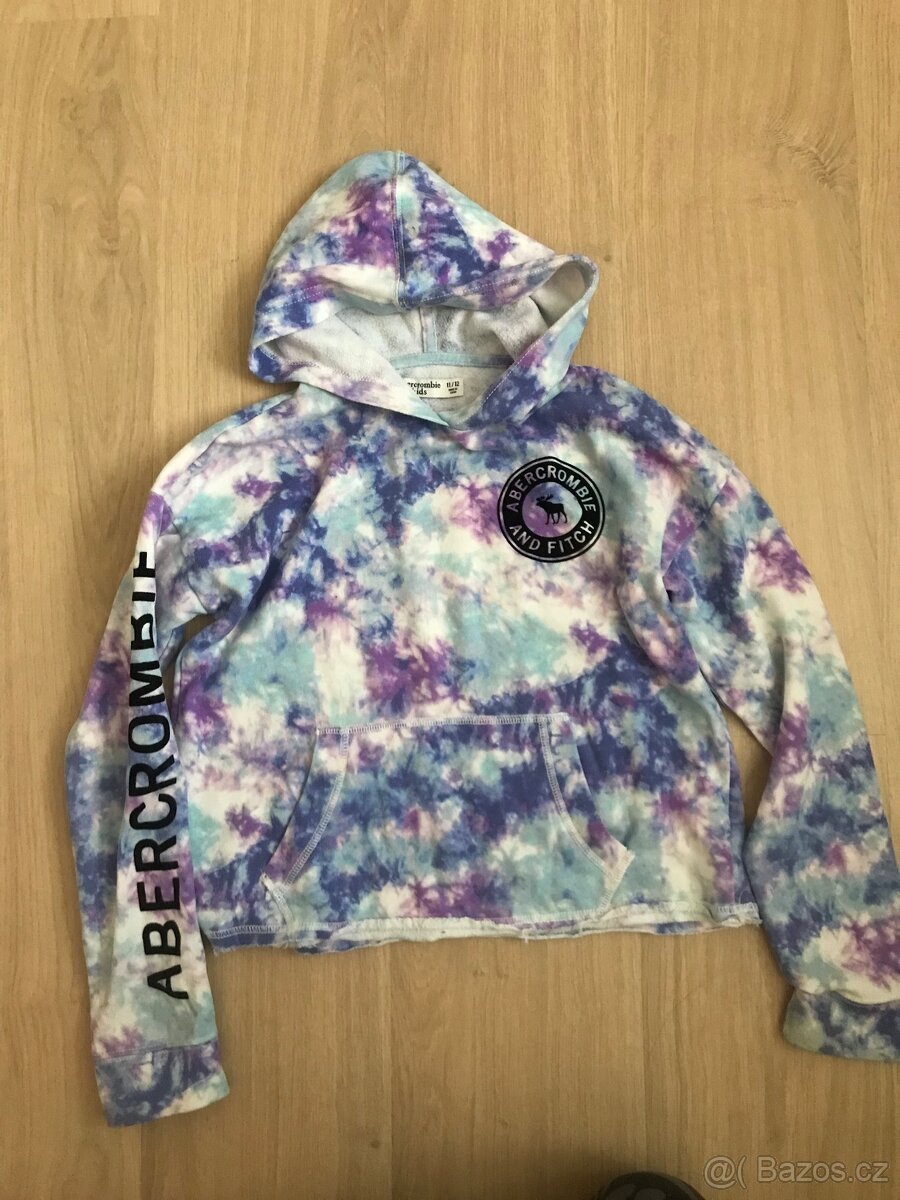 Dívčí batikovaná mikina  Abercrombie Kids, vel. 11/12 let