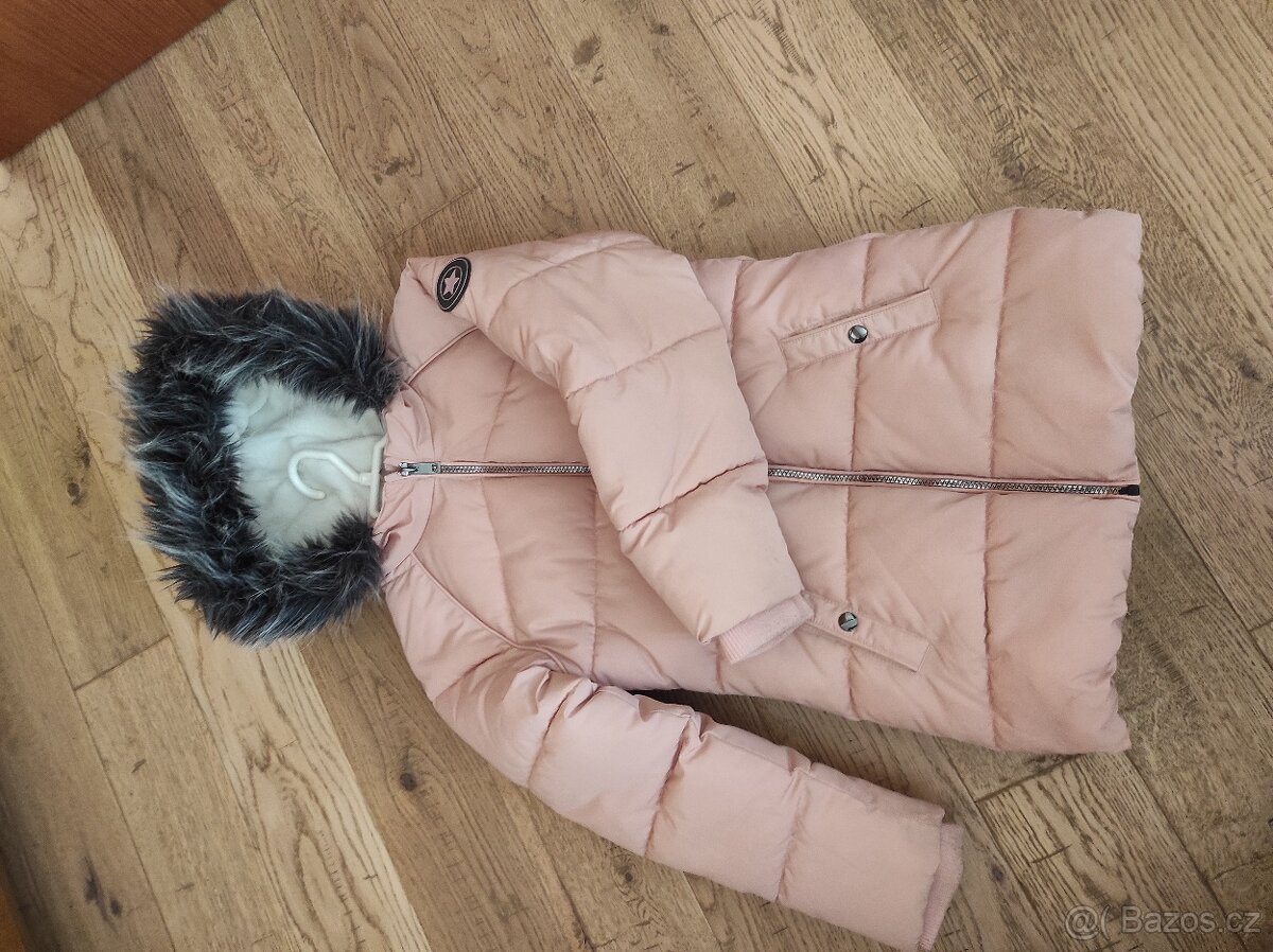 Dívčí zimní bunda pod zadek, vel 9-10r