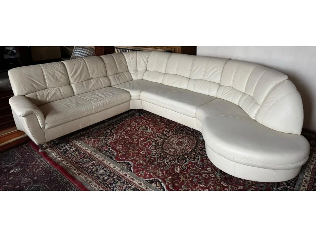 Rohová kožená sedací souprava,3302