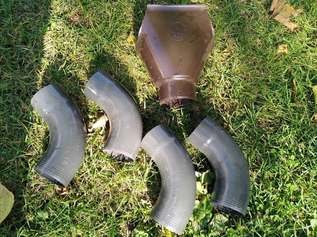 Prefa kotlík hnědý 100m, antracit kolena 80mm