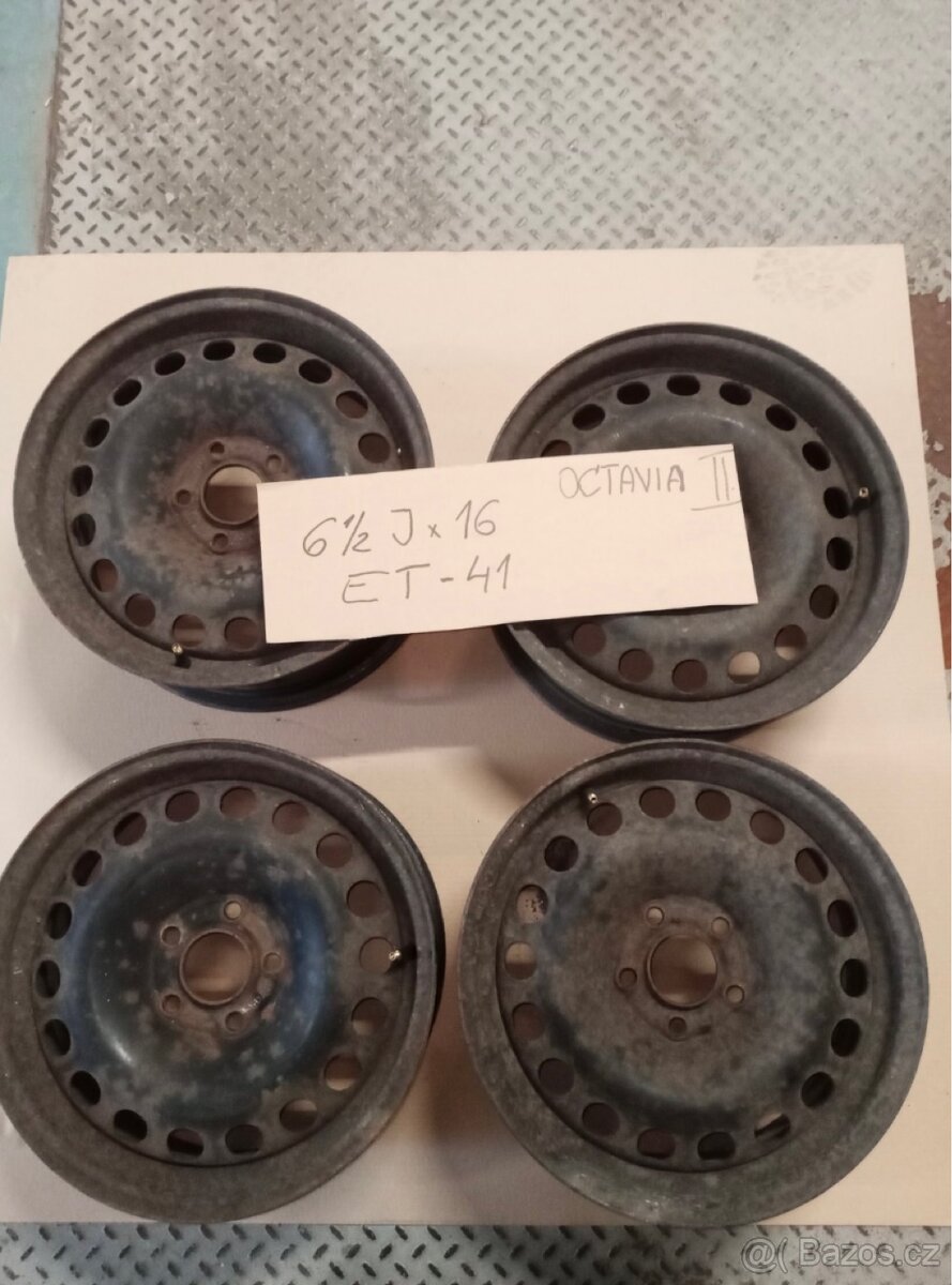Sada plechových disků Octavia II 6J x 16, ET 41