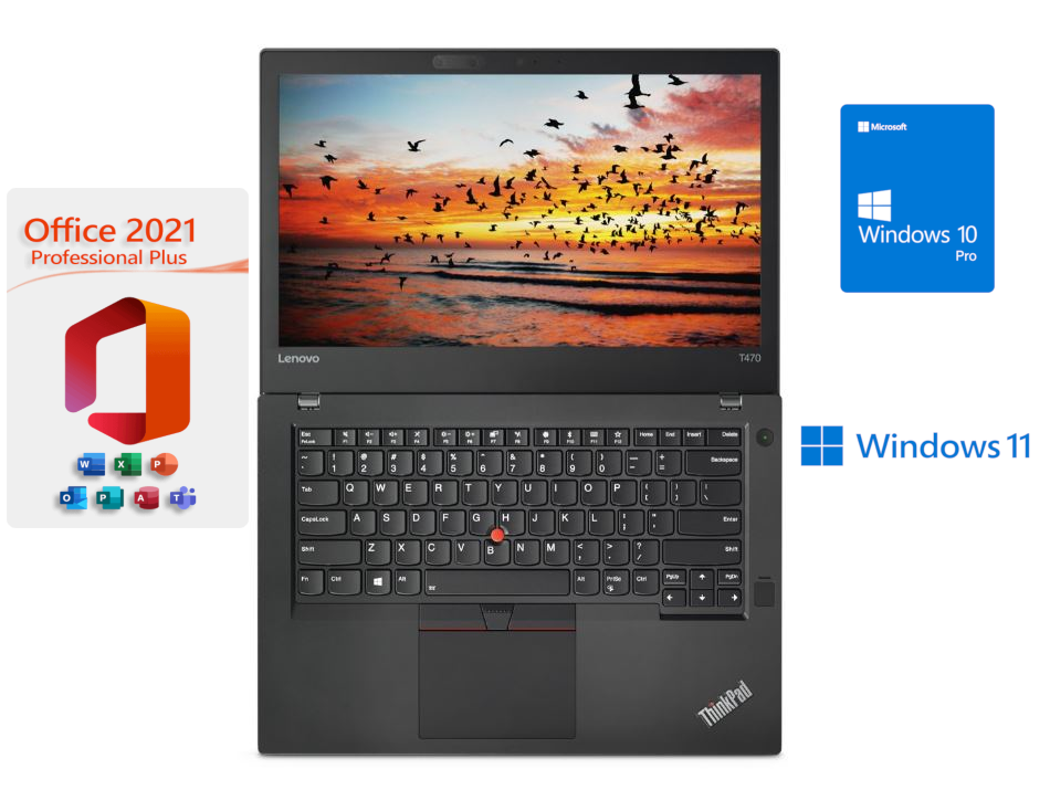 Lenovo ThinkPad T470, i5 7.generace + MS OFFICE 2021