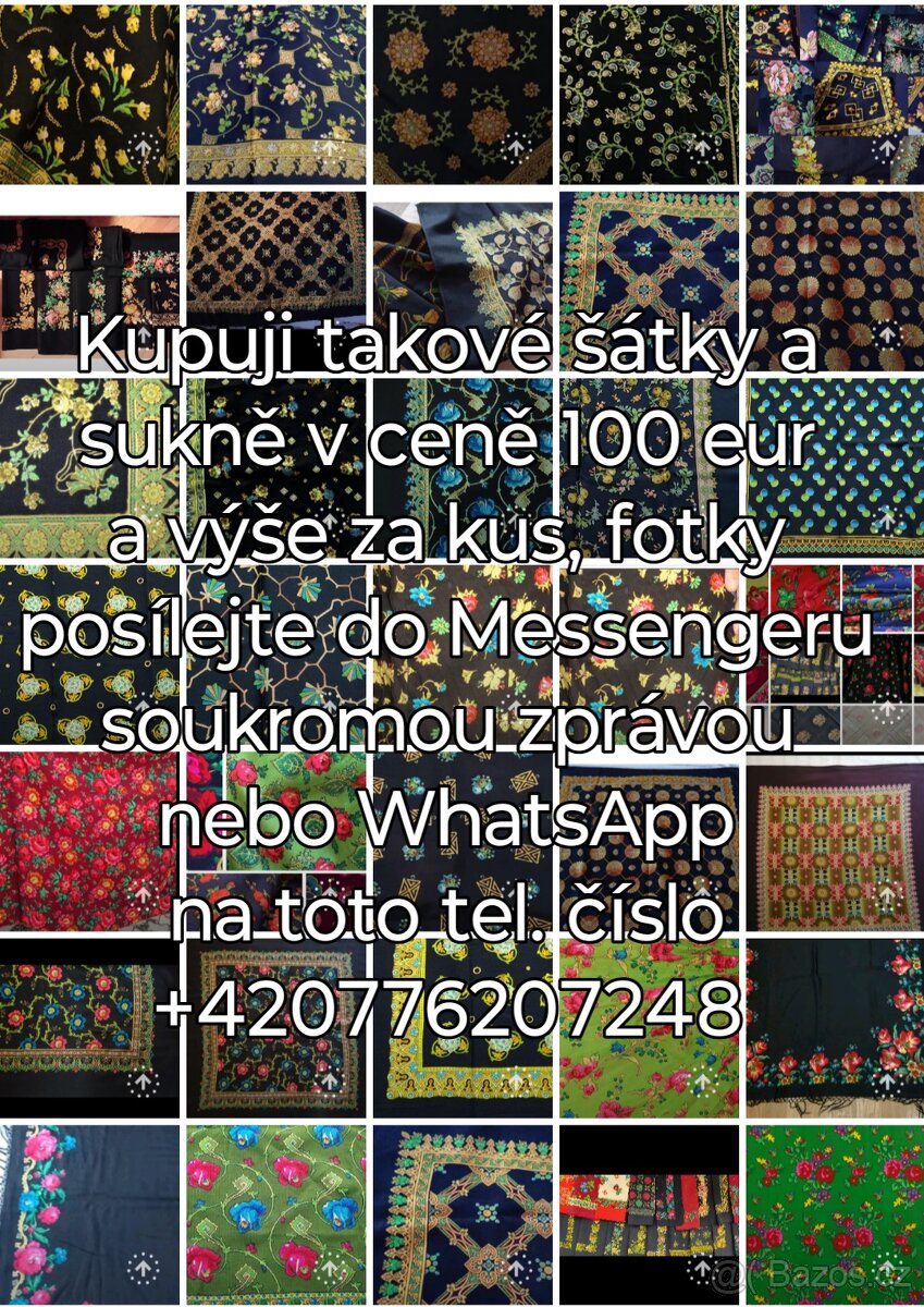 Koupím šátky a sukně kašmírové