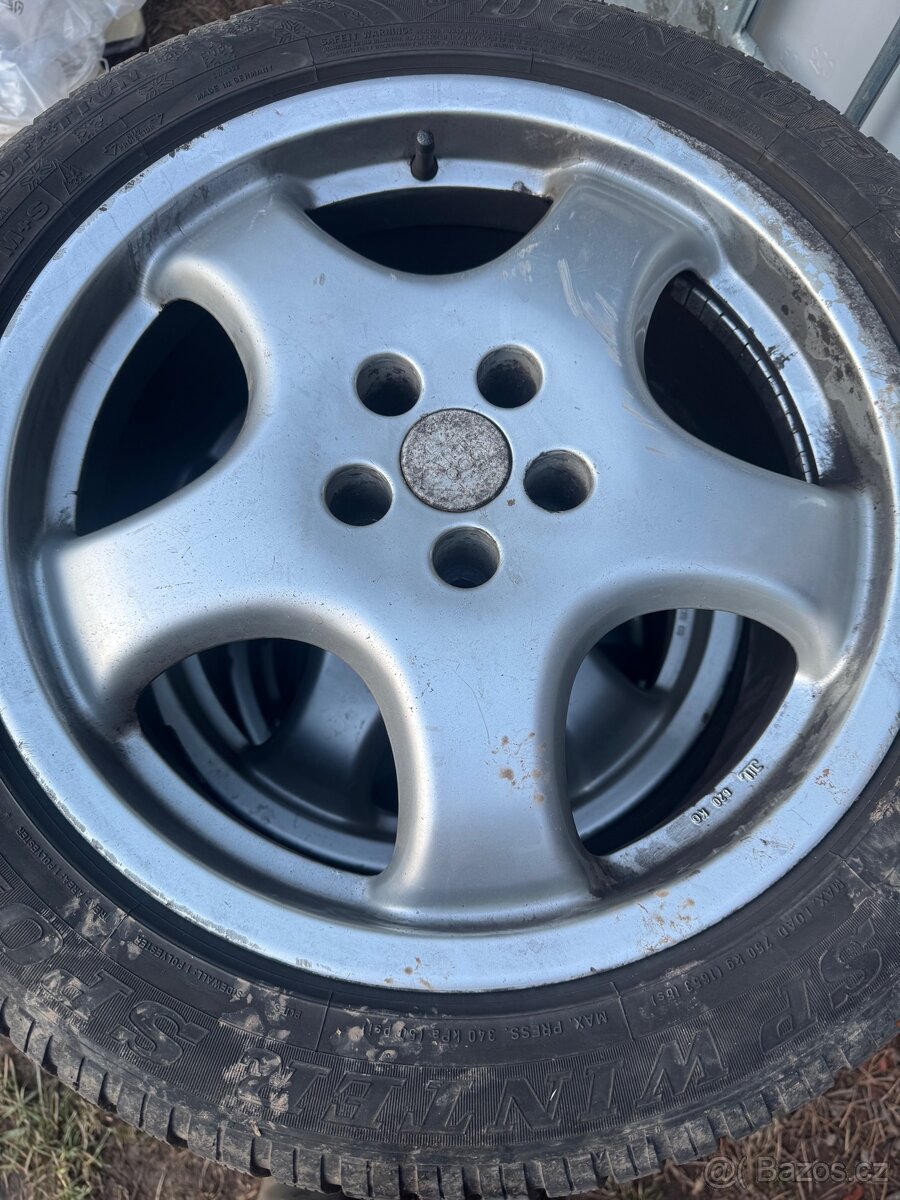 Alu kola 5x100 R17+ pneu zimni 225/55/17