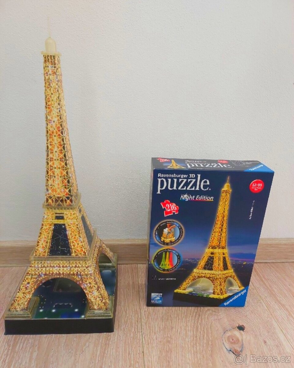 3D puzzle Eiffelova věž - noční edice