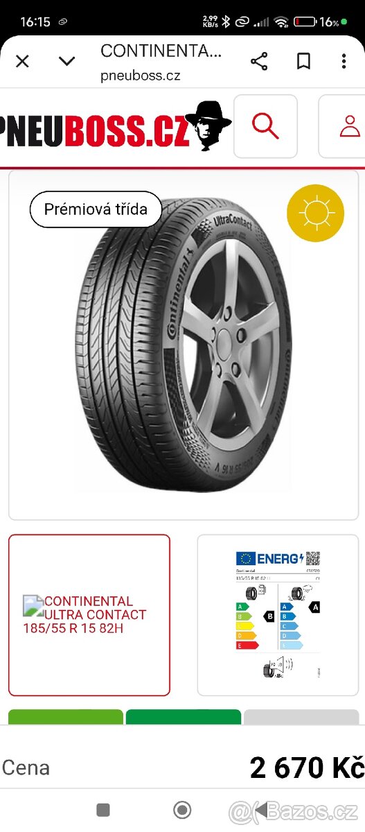 LETNÍ PNEU 185/55/15