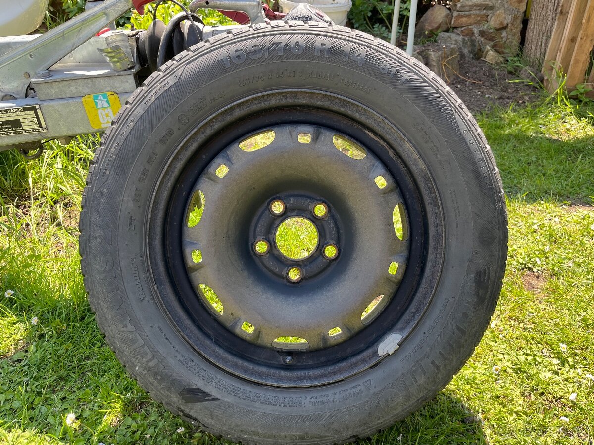 Sada plechových kol 165/70R14