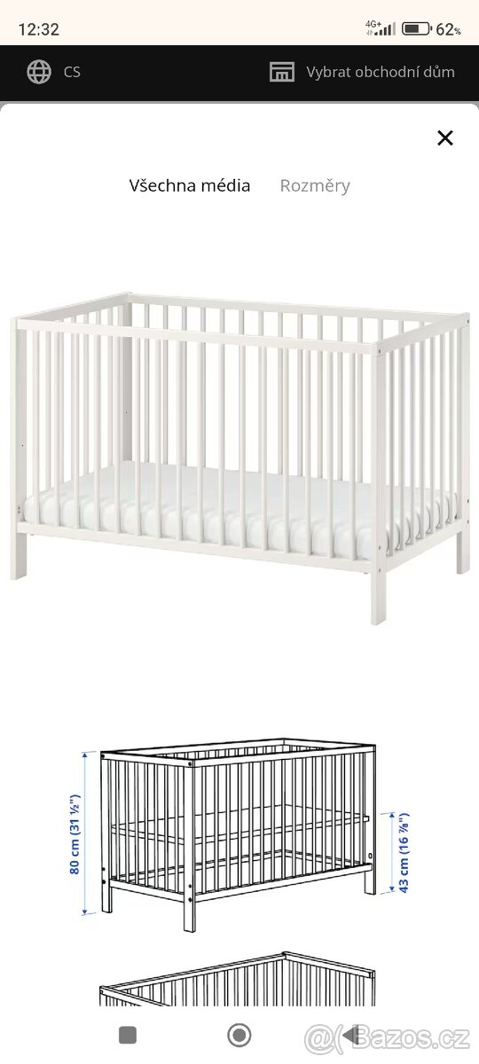 Dětská Postýlka IKEA