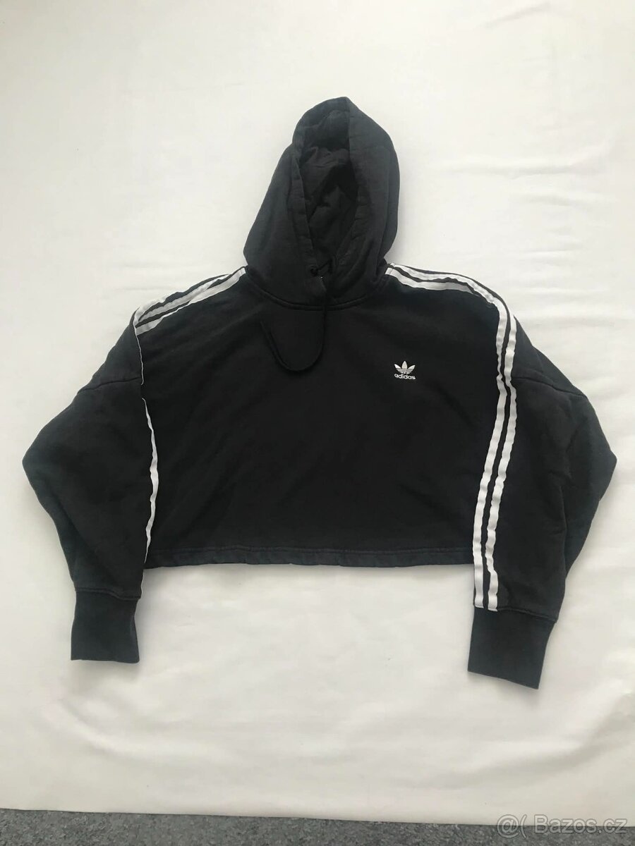 Mikina krátká s kapucí Adidas, vel. 38