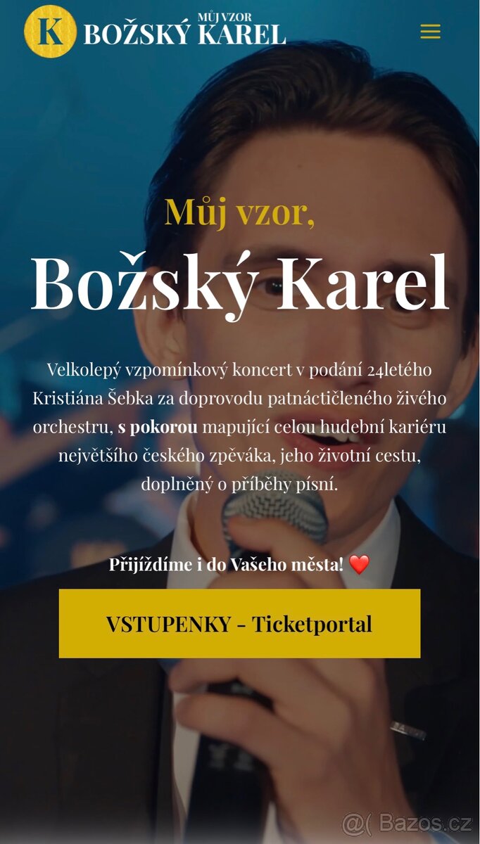 Kristián Sebek - Můj Vzor, Božský Karel - koncert