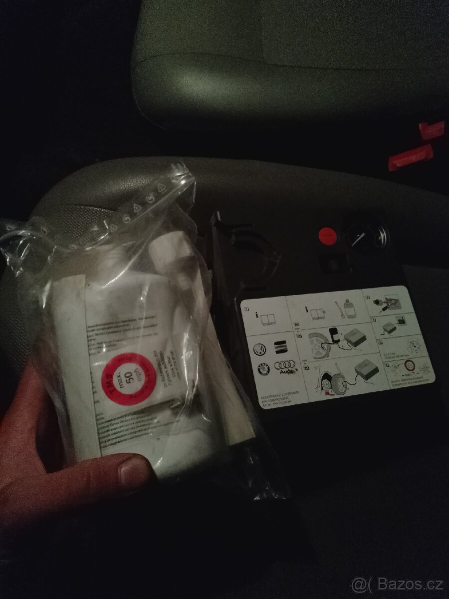 Oprava pneu gel s kompresorem VW