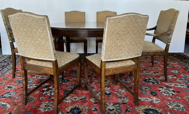 Stůl a šest židlí gerstl okolo roku 1920 - originál.