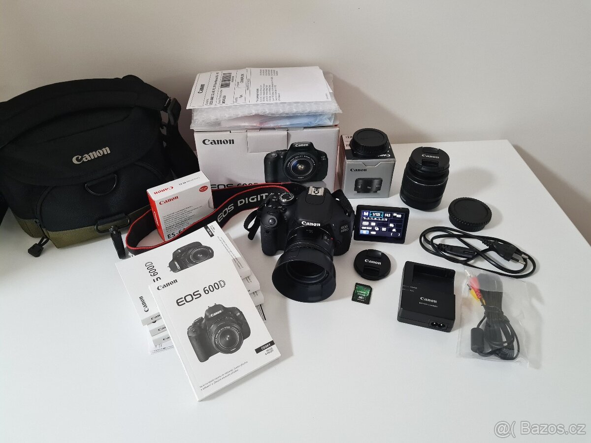 Canon EOS 600D + 2 objektivy + brašna + 32 GB SD karta