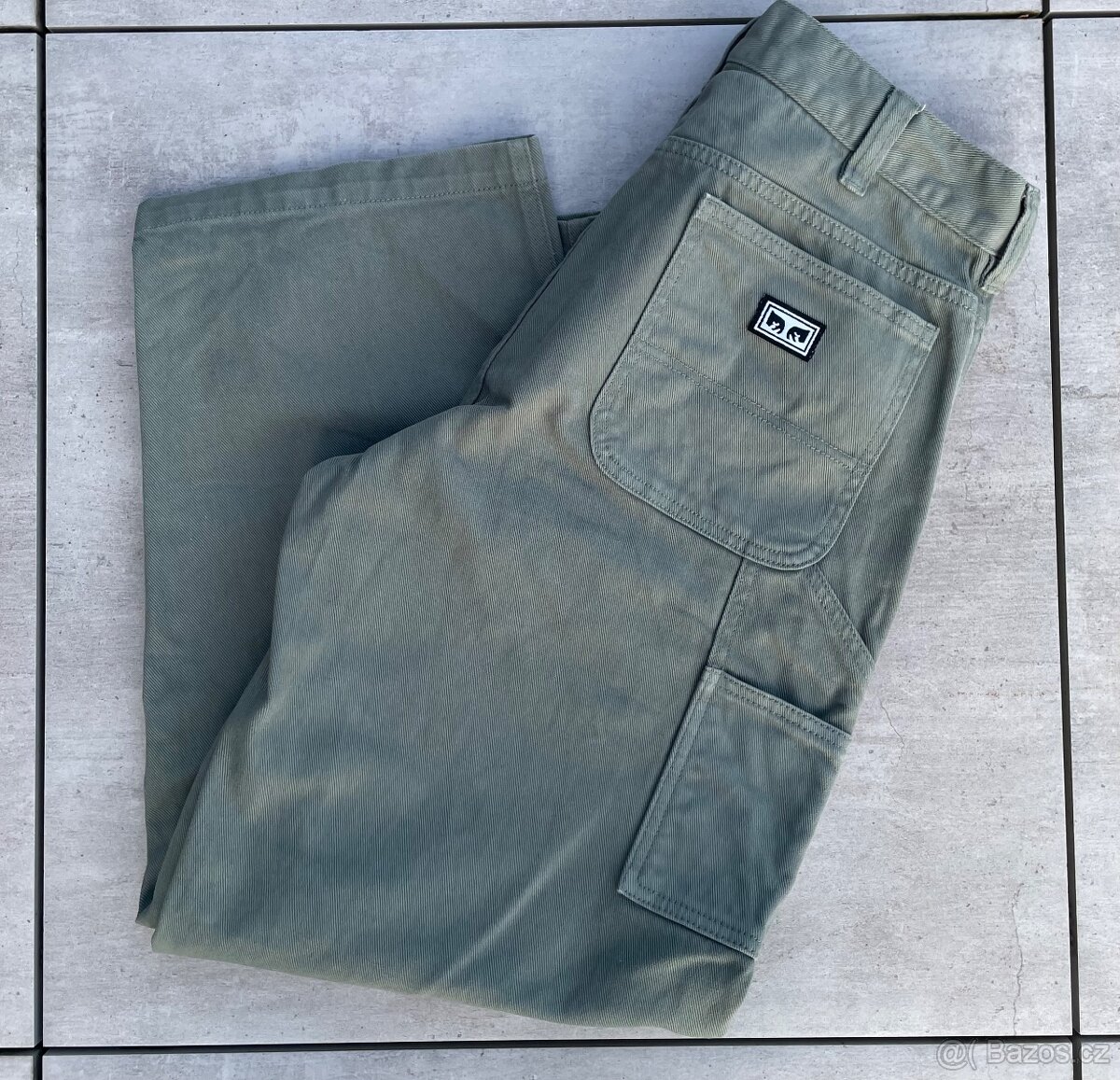 OBEY Carpenter Jeans Green Kalhoty Džíny