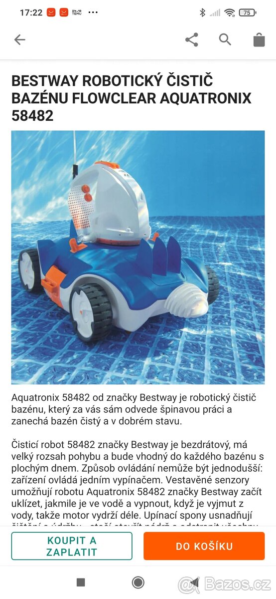 Robotický vysavač Bestway