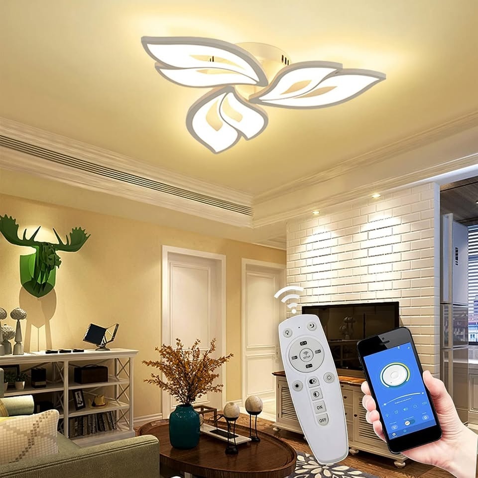 Nové LED stropní svítidlo stmívatelné - 3 listy
